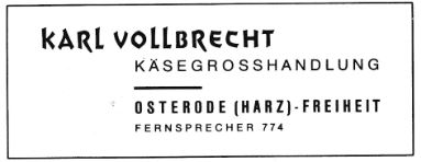 Käsegrosshandlung Karl Vollbrecht